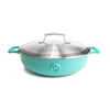 Saveur Selects Voyage Series - Hapjespan - 30cm - Gietijzeren Pan Met Dubbelwandig Lichtgewicht Deksel - Saveur Blauw - Geschikt Voor Inductie - PFAS Vrij - Levenslange Garantie